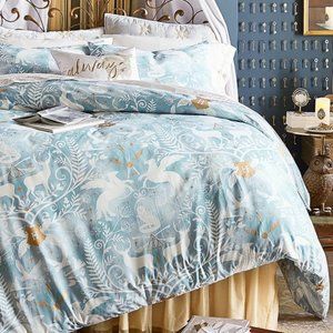 PBTEEN Harry Potter Patronus Damask Duvet Cover
